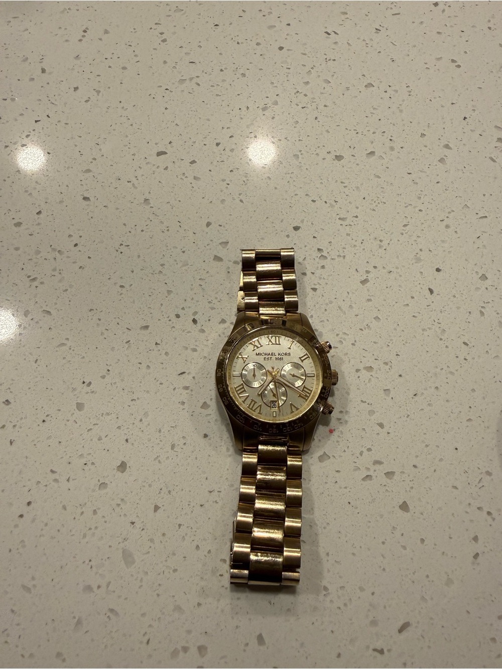 Michael Kors Gold Stainless Steel Men's Chronograph Bracelet Watch